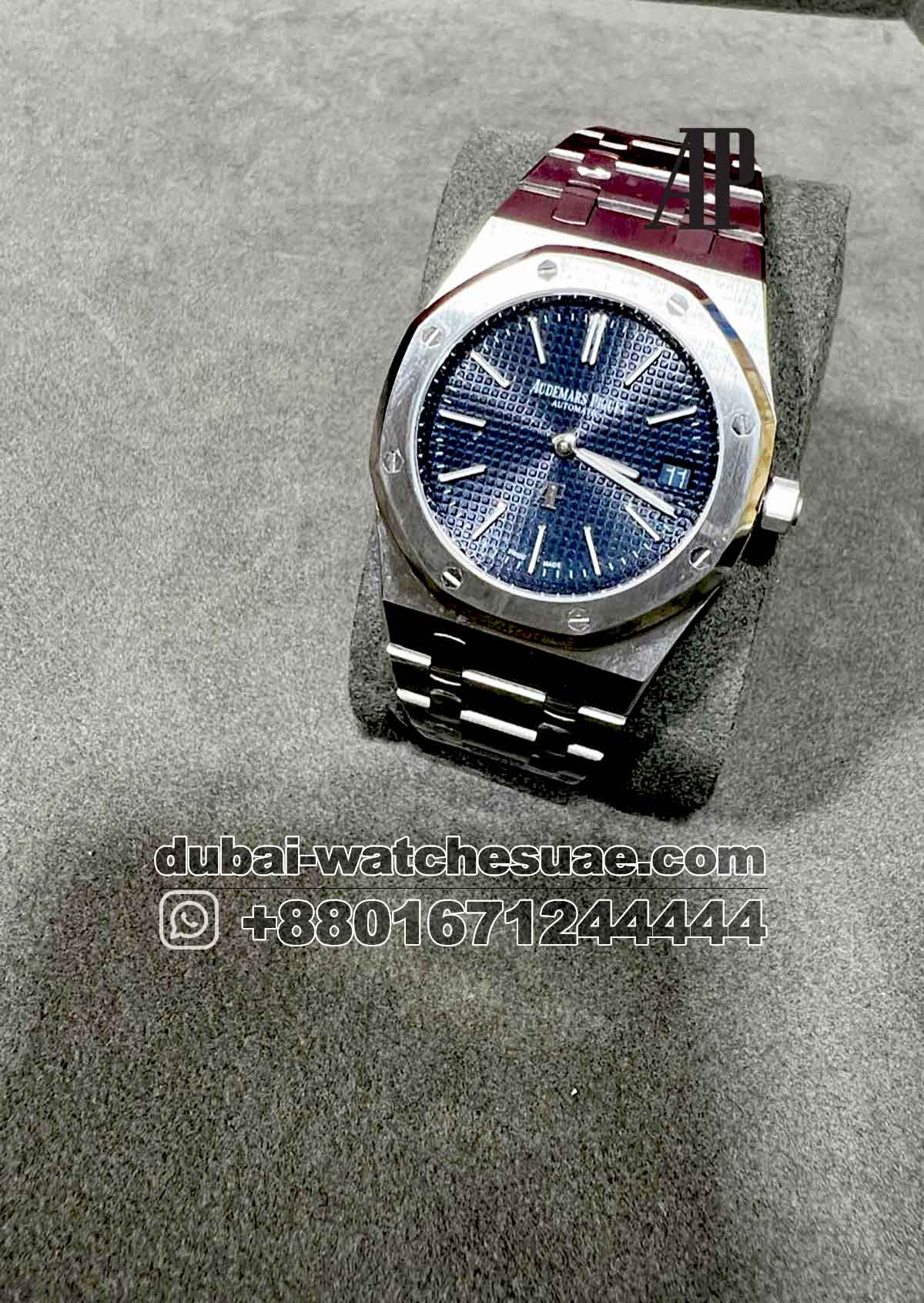 1-a copy Audemars Piguet Royal Oak Super Slim ROYAL OAK 39MM Blue Dial Stainless Steel