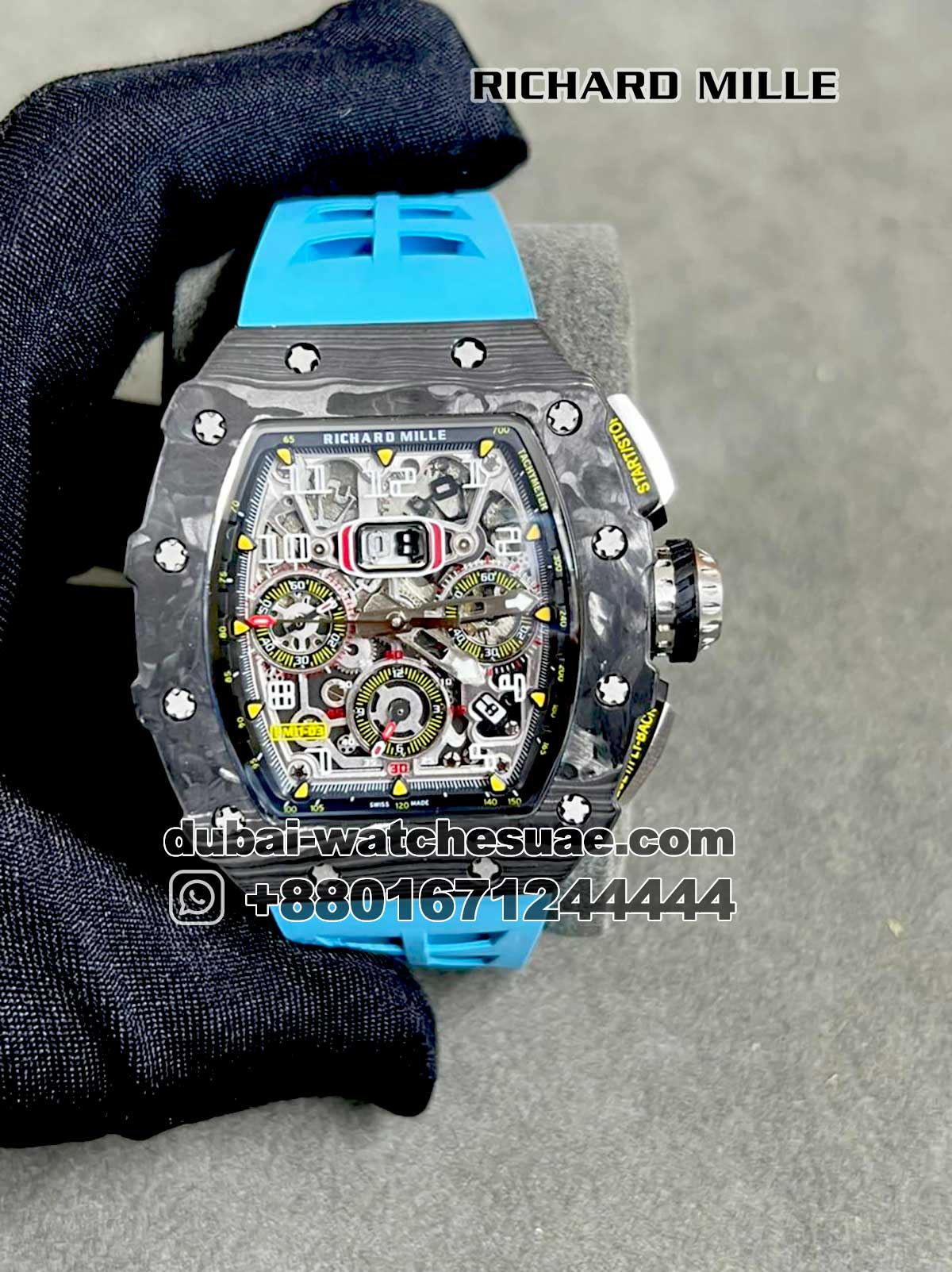 (47) Copy Richard Mille RM 011-03 Blue Strap
