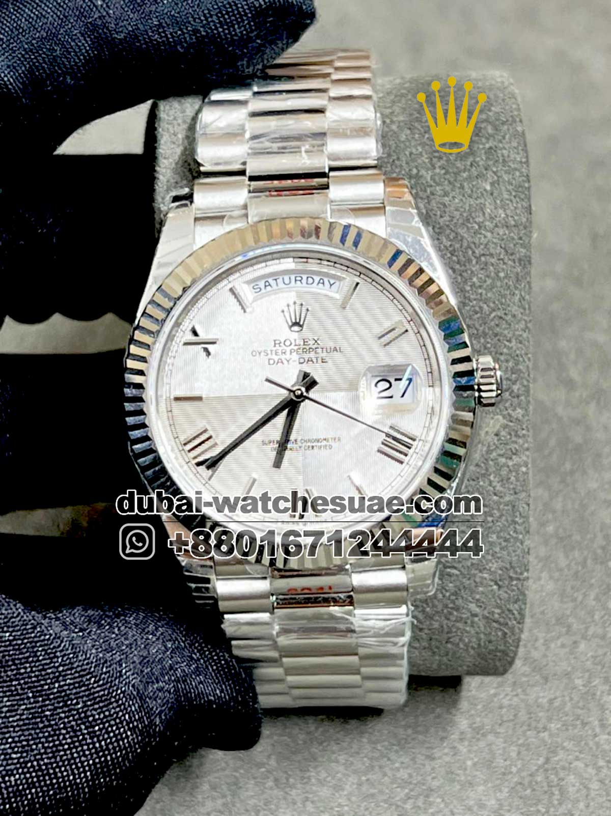 102.1 Copy Rolex Day Date 40 mm White