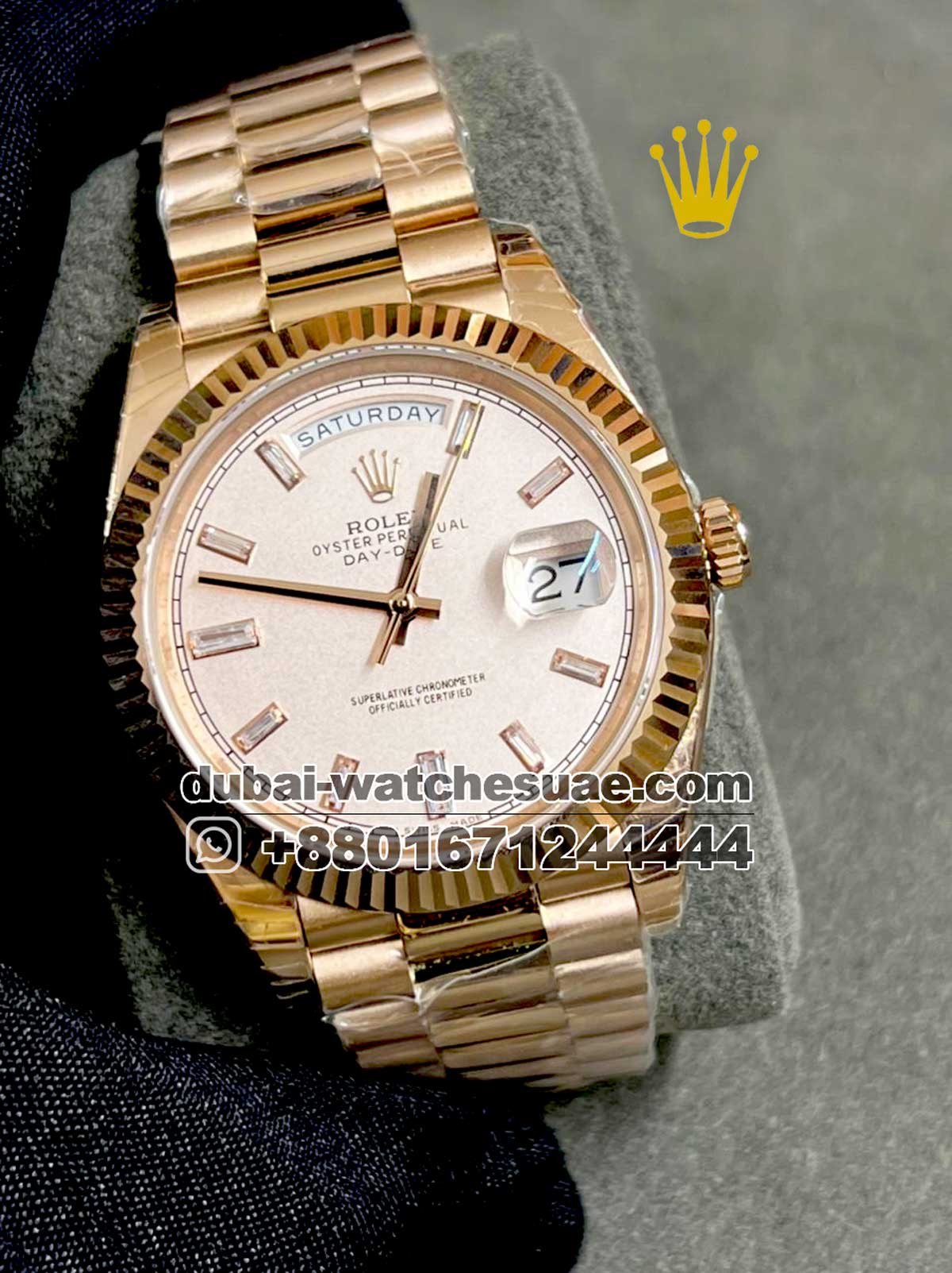 61.1 Copy Rolex 40 mm Day date ,Ever rose