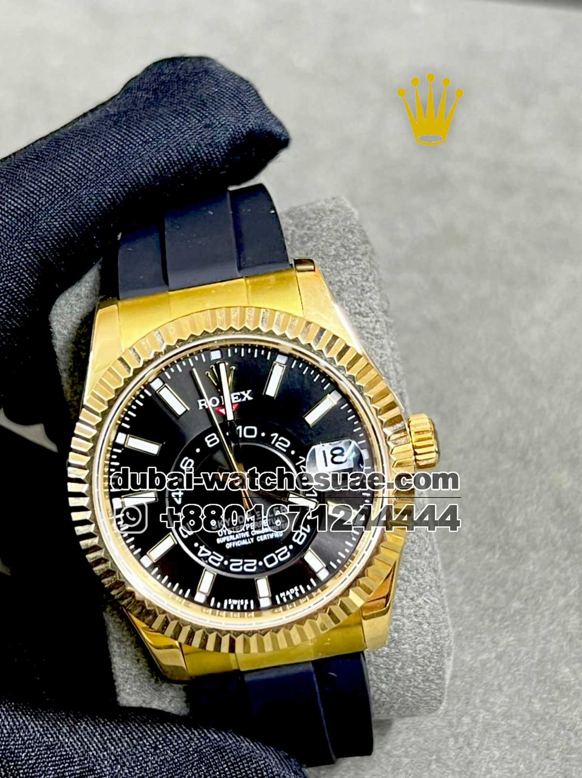 134.1 Copy Rolex Sky-Dweller Dial 42 mm Black dial