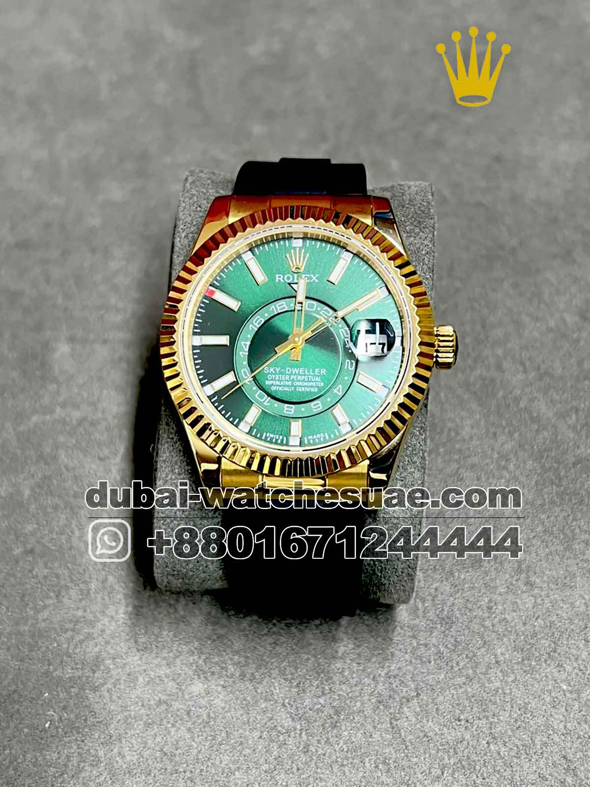 r12-a Copy Rolex SKY-DWELLER , Green dial
