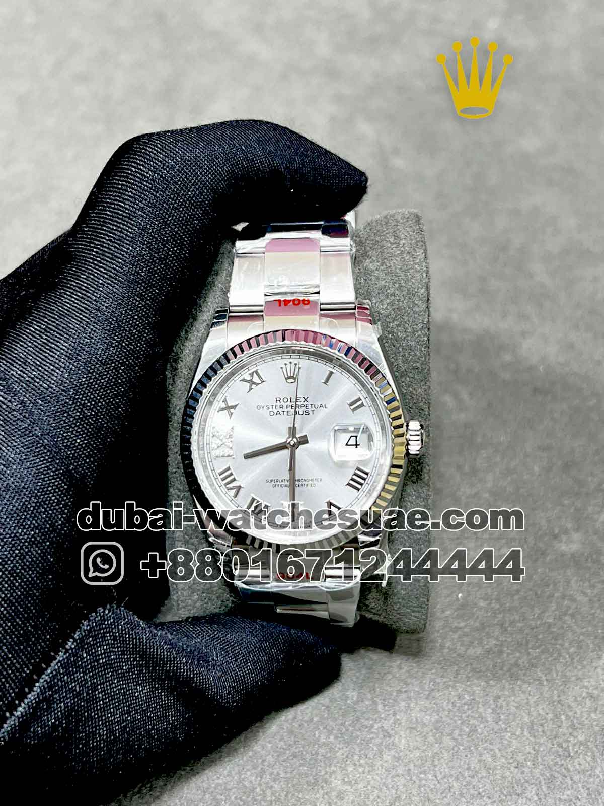24-a replica Rolex 36 mm White Date Just