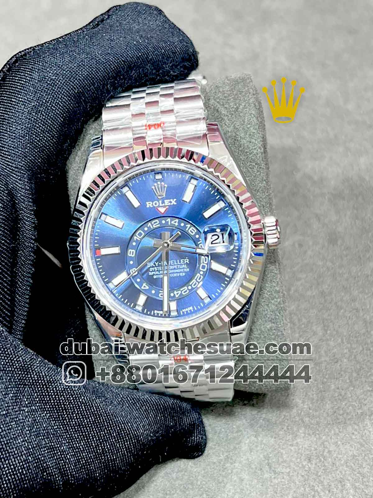 10-a copy Rolex SKY-DWELLER Jubilee, Blue dial,42 mm