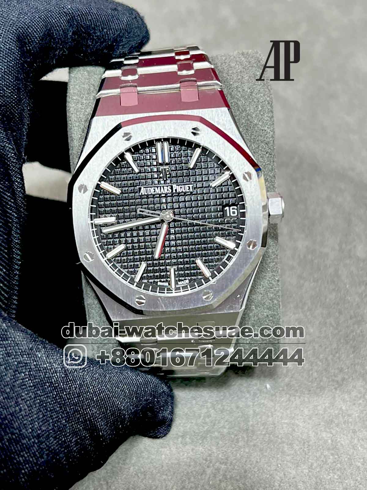 9-a copy AUDEMARS PIGUET Royal Oak Men’s Watch Ref: 15500ST.OO.1220ST.03 Black Dial Stainless Steel