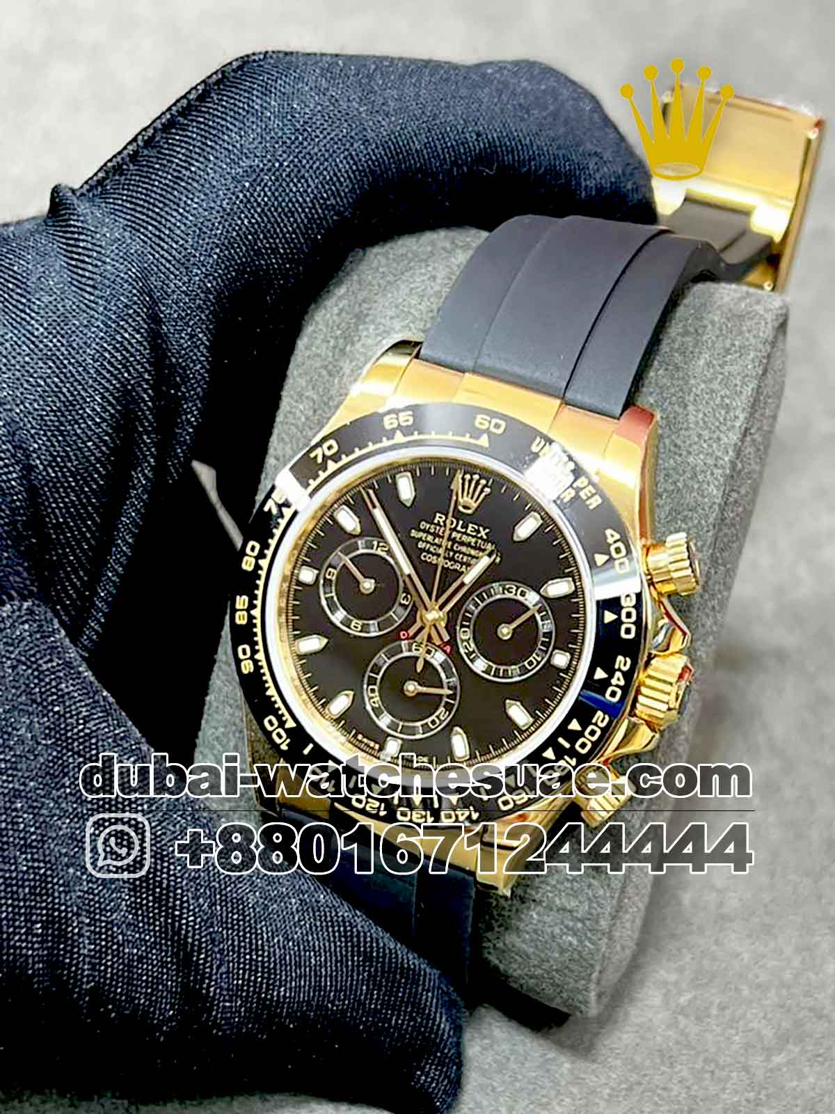 5-a Copy Rolex Cosmograph Daytona 40 mm Black dial
