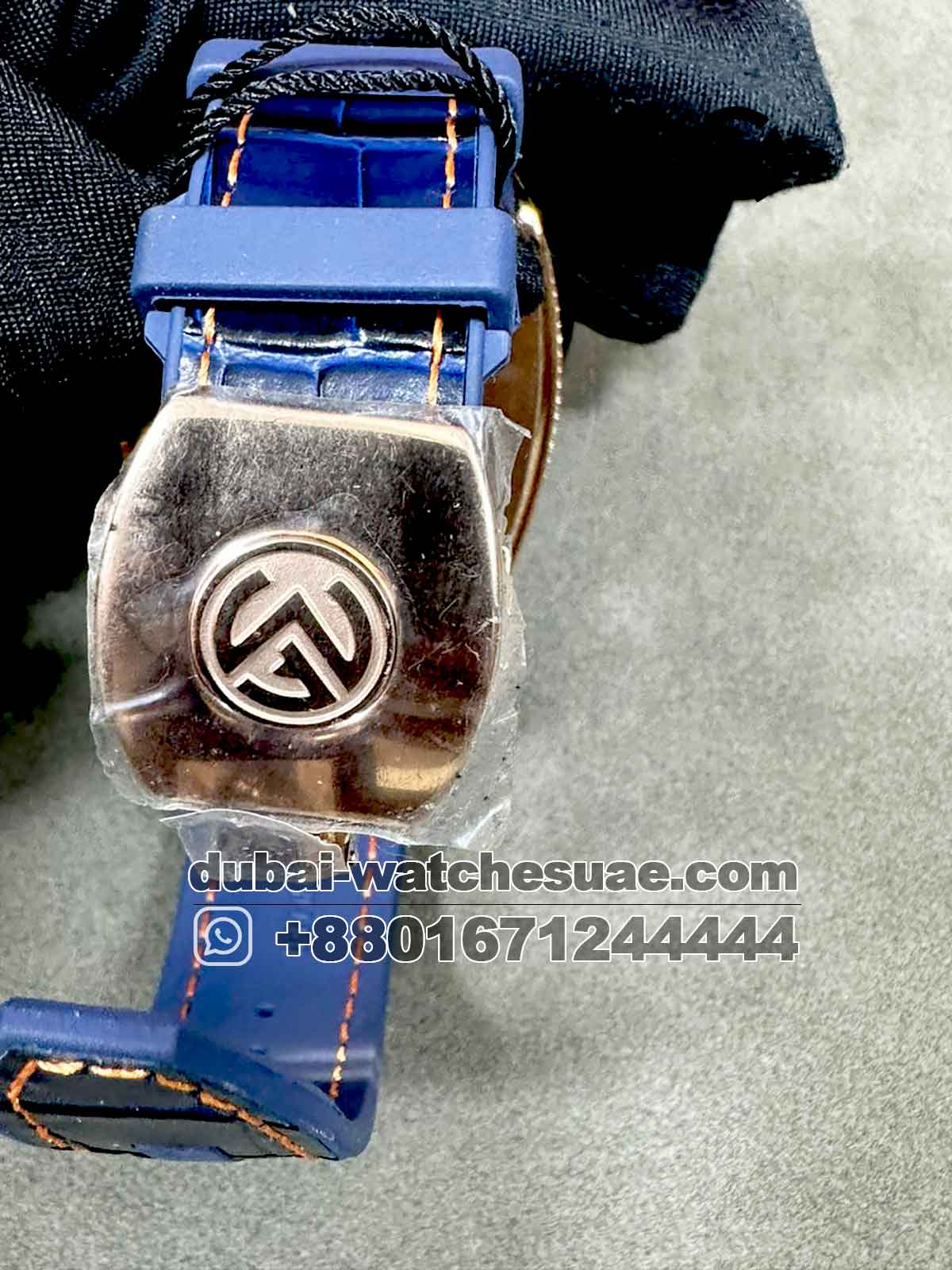 Superclone Franck Muller Yachting Iced Rose Gold and Blue Superclone Franck Muller Yachting Iced Rose Gold and Blue