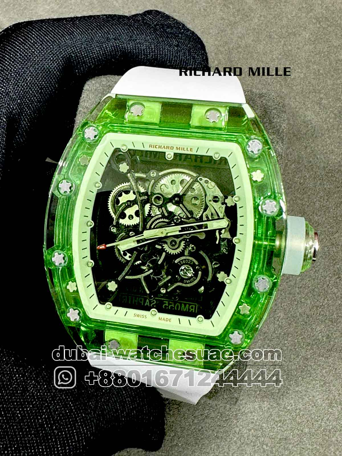 Copy Richard Mille Rafa RM 055 Bubba Sapphire Green Copy Richard Mille Rafa RM 055 Bubba Sapphire Green