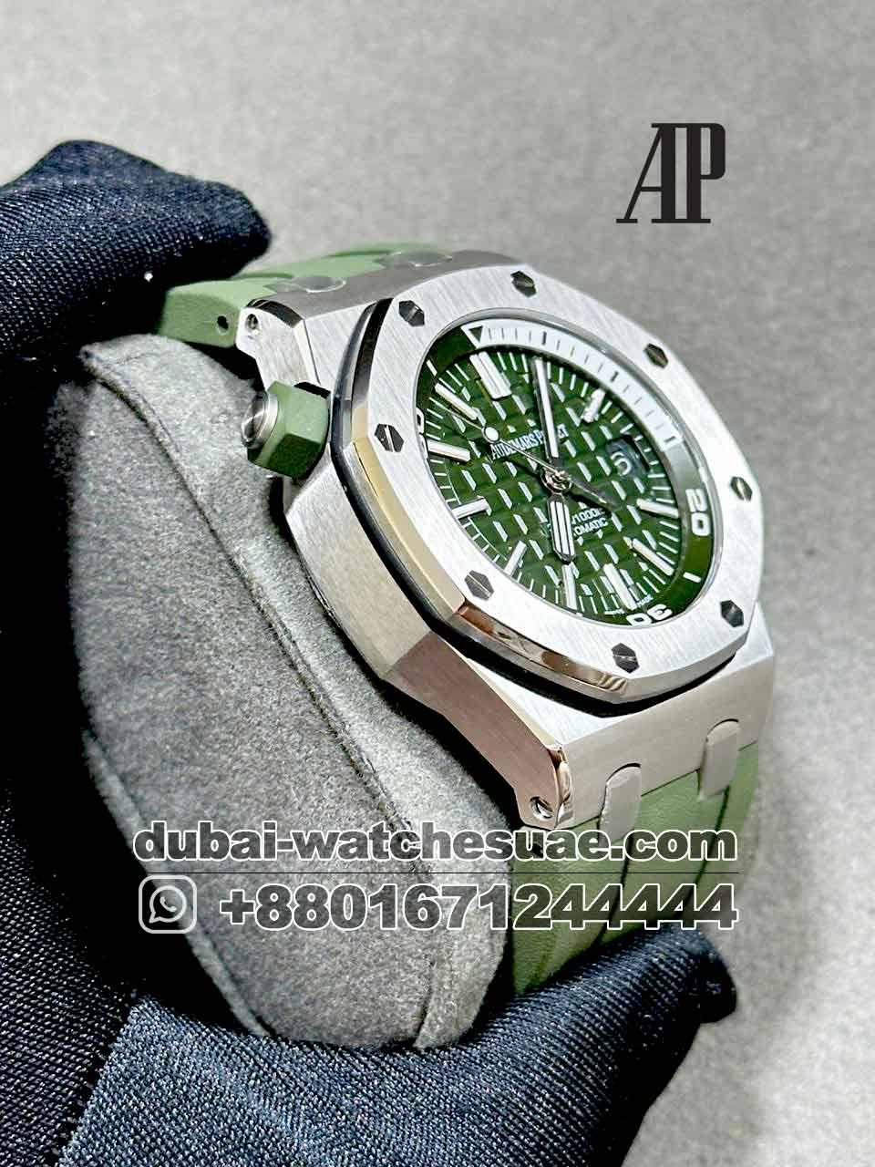 REplica Audemars Piguet Royal Oak Offshore Diver 41 mm Green Dial With Green Replica Audemars Piguet Royal Oak Offshore Diver 41 mm Green Dial With Green