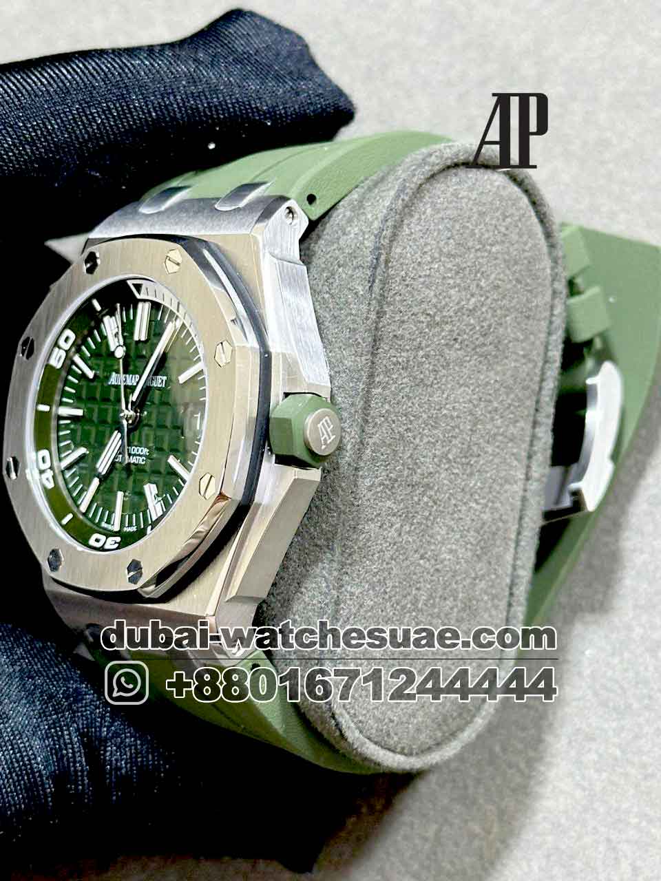 AAA Audemars Piguet Royal Oak Offshore Diver 41 mm Green Dial With Green AAA Audemars Piguet Royal Oak Offshore Diver 41 mm Green Dial With Green