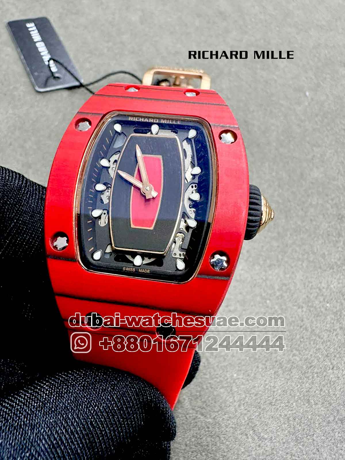 CopyRichard Mille RM 07-001 Red With Red Rubber Strap Copy Richard Mille RM 07-001 Red With Red Rubber Strap
