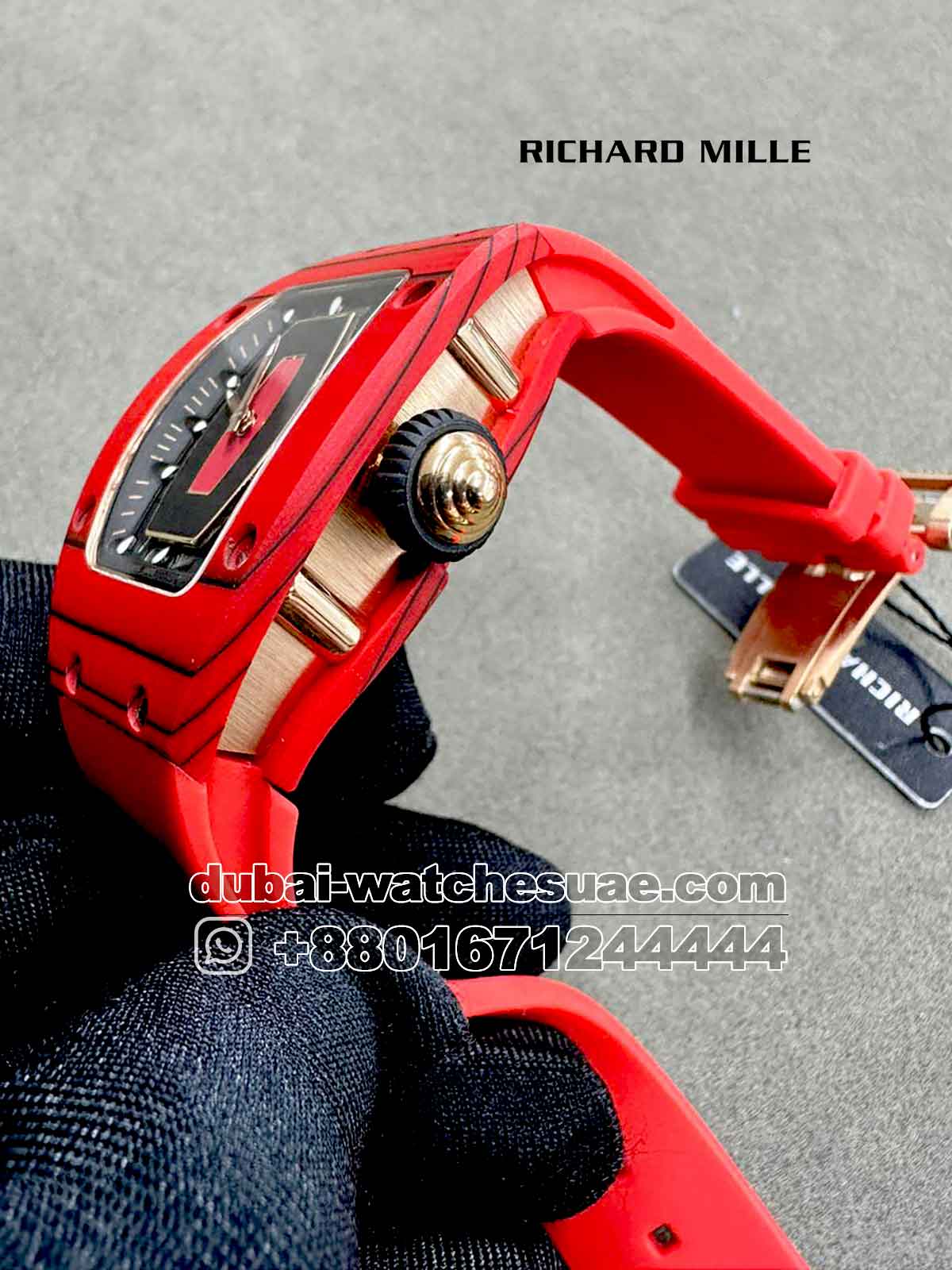 Replica Richard Mille RM 07-001 Red With Red Rubber Strap Replica Richard Mille RM 07-001 Red With Red Rubber Strap