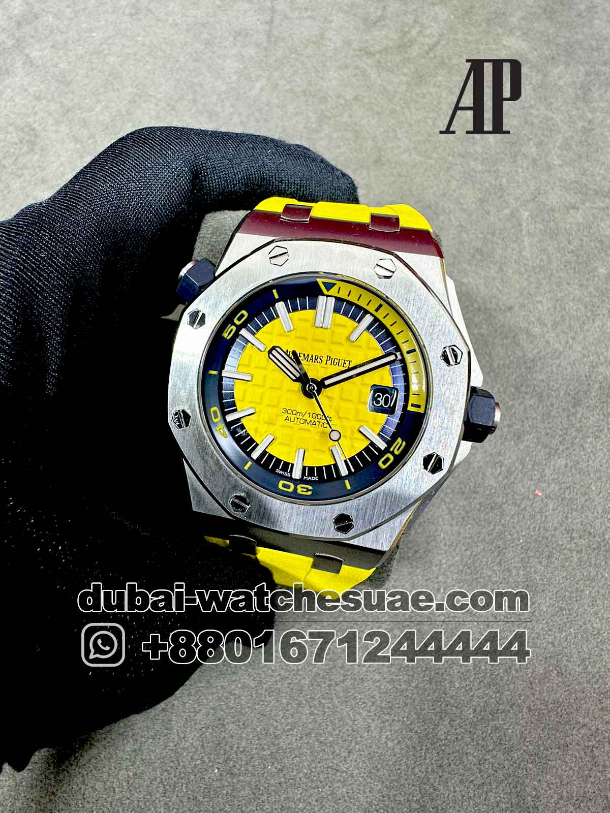 Copy Audemars Piguet Royal Oak Offshore Diver 41 mm Yellow Dial With Yellow Rubber Strap Copy Audemars Piguet Royal Oak Offshore Diver 41 mm Yellow Dial With Yellow Rubber Strap