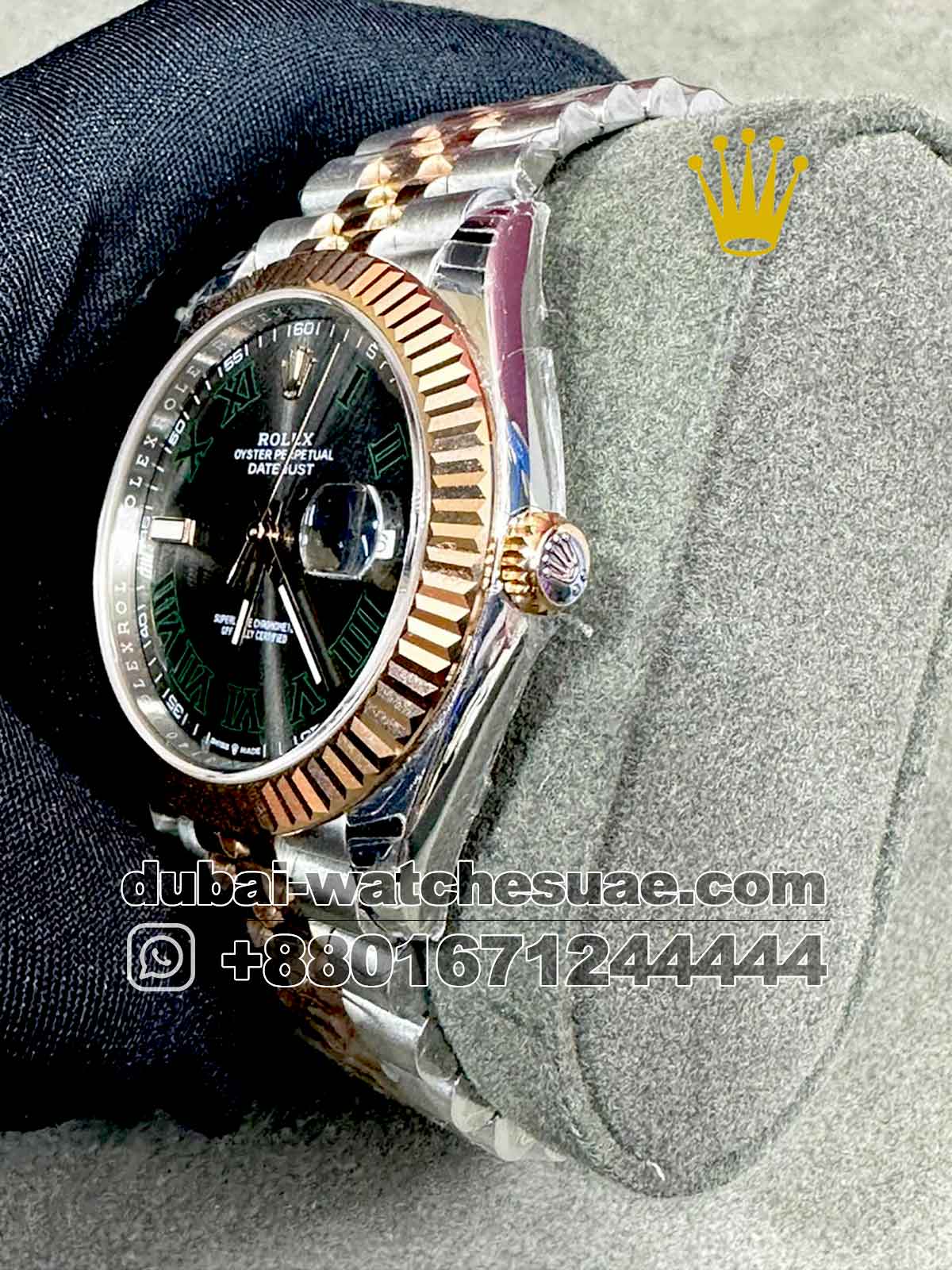AAA Rolex 41 mm Wimbledon Date Just Gray face Two Tone AAA Rolex 41 mm Wimbledon Date Just Gray face Two Tone