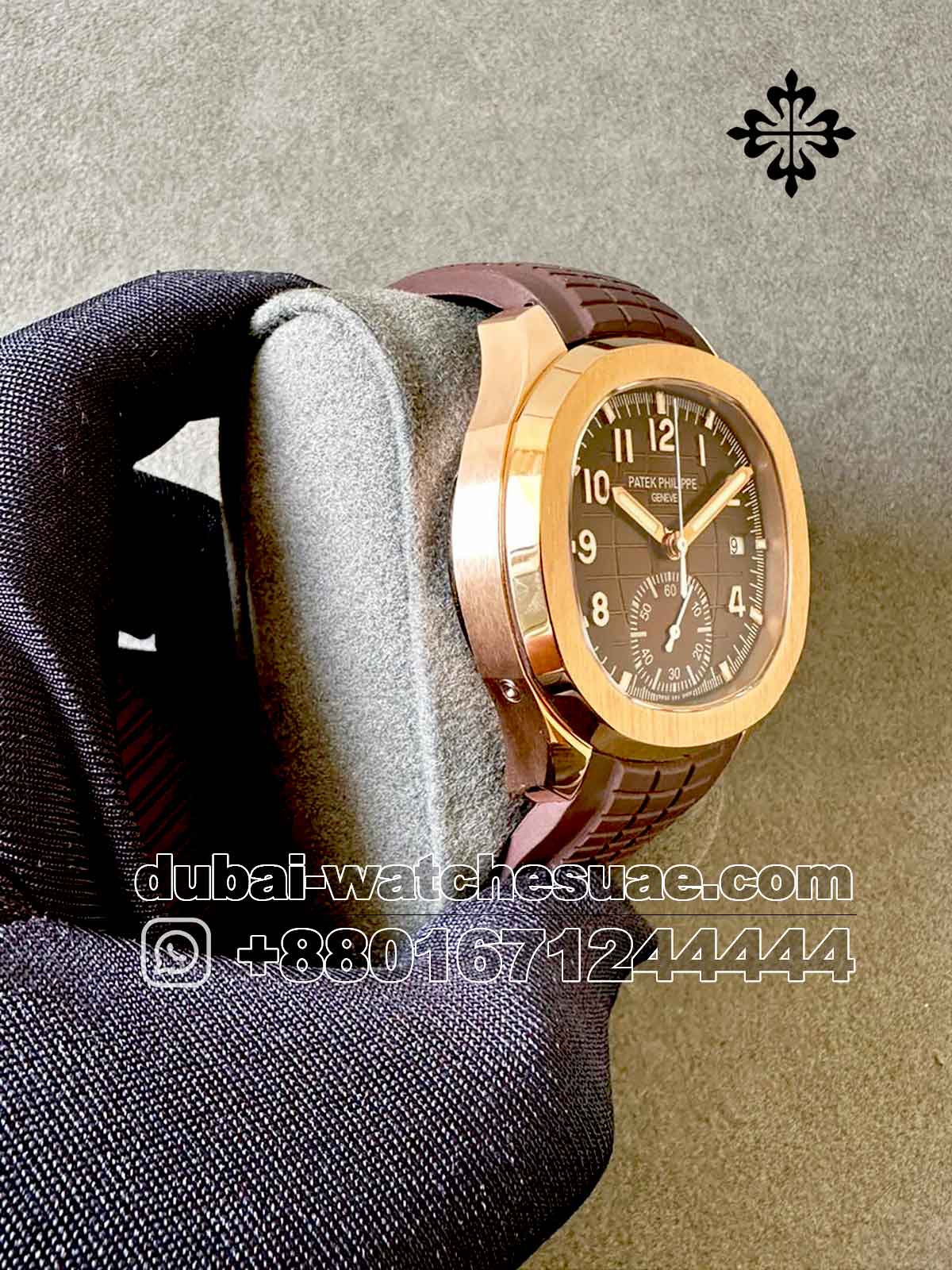 Replica Patek Philippe Aquanaut 5968 R Brown Dial Chrono with Brown Rubber Strap Replica Patek Philippe Aquanaut 5968 R Brown Dial Chrono with Brown Rubber Strap