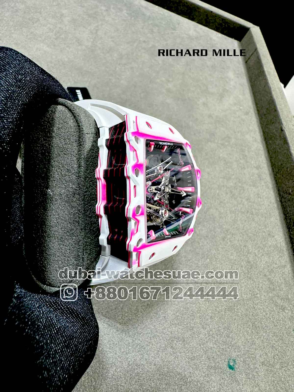 Master Richard Mille RM 38-02 Tourbillon Super Slim White and Pink Master Richard Mille RM 38-02 Tourbillon Super Slim White and Pink