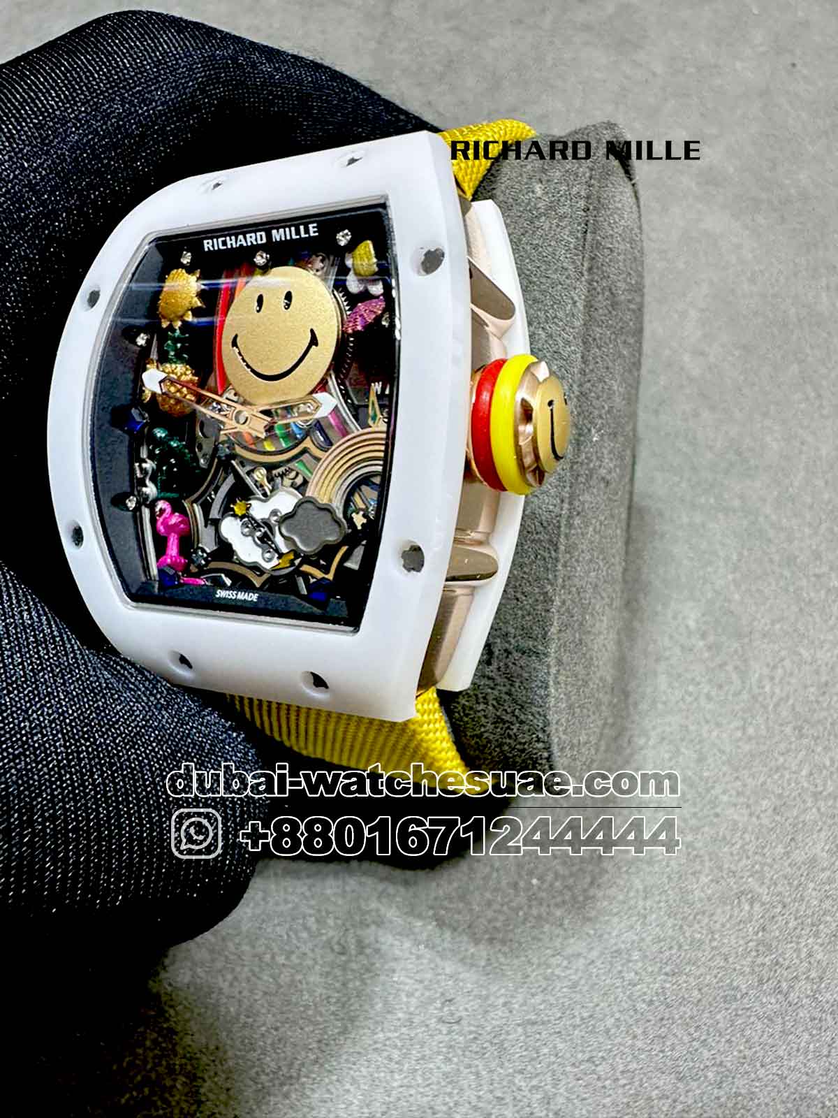 AAA Richard Mille RM 88 Smiley With Yellow Fabric Strap AAA Richard Mille RM 88 Smiley With Yellow Fabric Strap