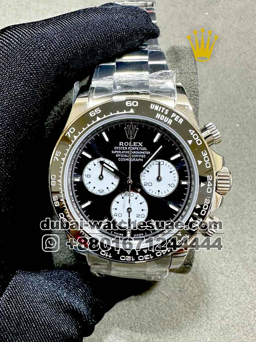 Copy Rolex Cosmograph Daytona Black Dial White Chrono Copy Rolex Cosmograph Daytona Black Dial White Chrono