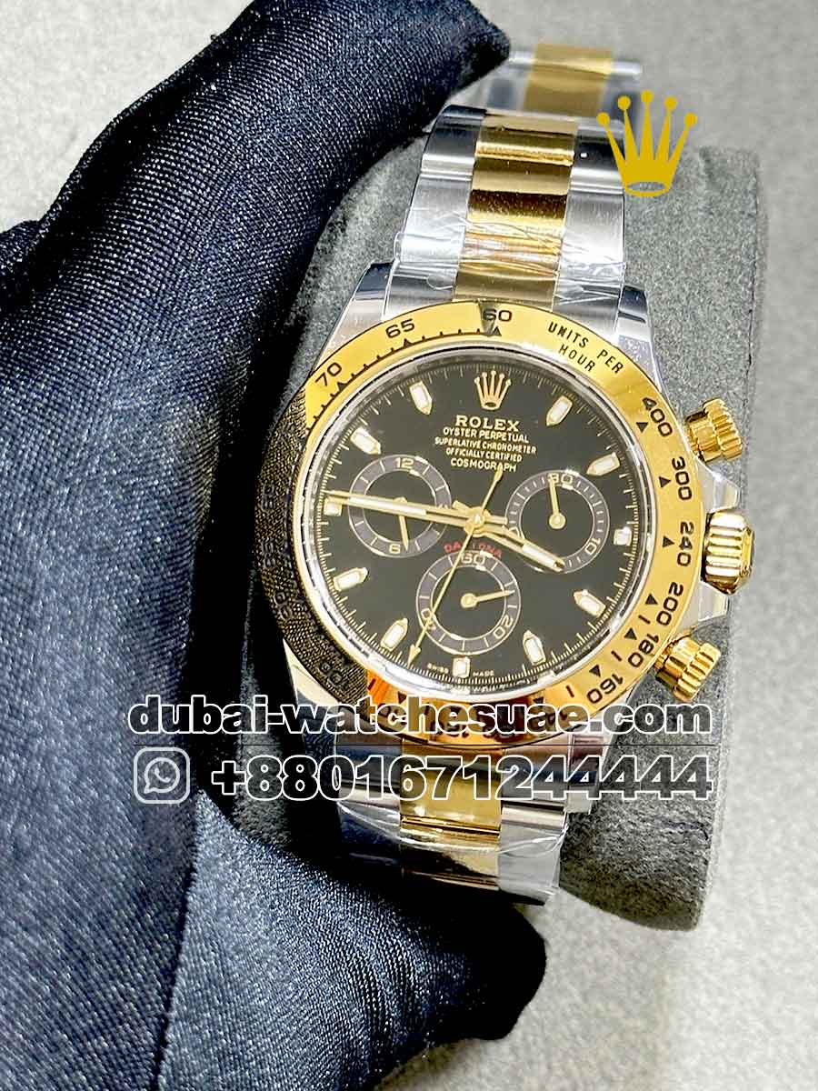 Copy Rolex Cosmograph Daytona 40 mm Gold With Two Tone Bracelet Copy Rolex Cosmograph Daytona 40 mm Gold With Two Tone Bracelet