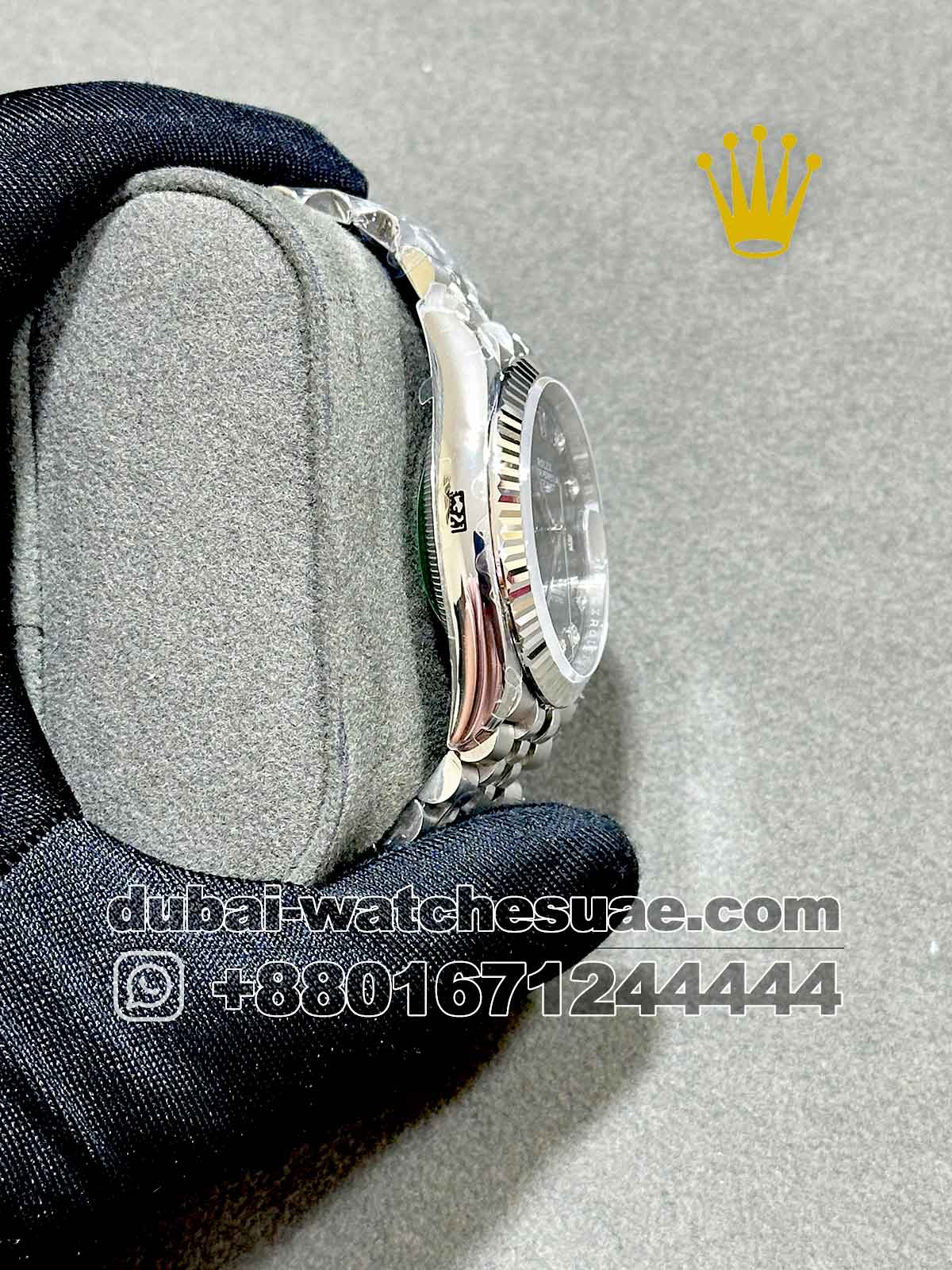 REplica Rolex 36 mm Date Just Blue Dial Stoned Numeric With Flutted Bezel Replica Rolex 36 mm Date Just Blue Dial Stoned Numeric With Flutted Bezel
