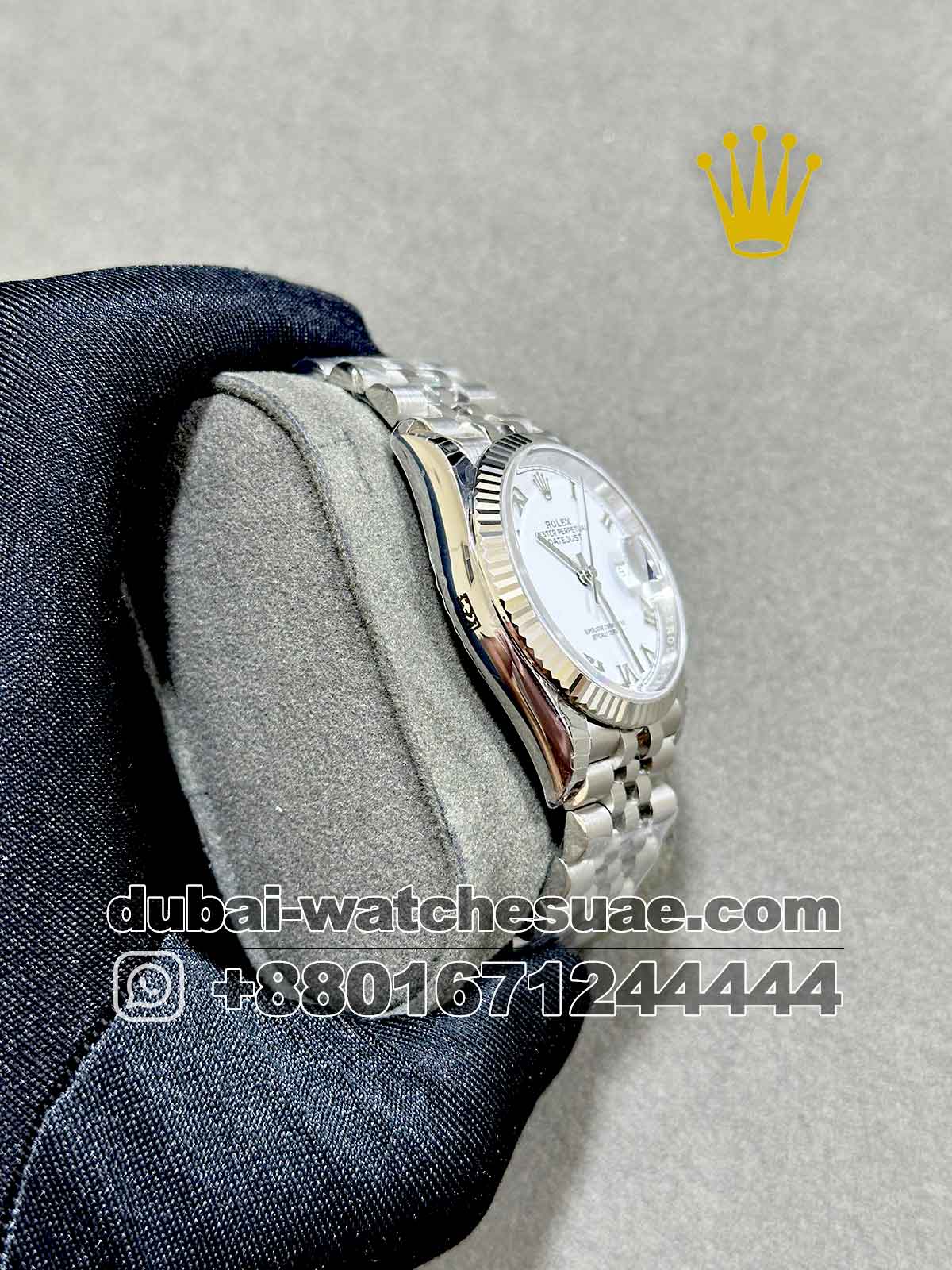 REplica Rolex 36 mm Date Just White Dial With Roman Numeric and Flutted Bezel REplica Rolex 36 mm Date Just White Dial With Roman Numeric and Flutted Bezel
