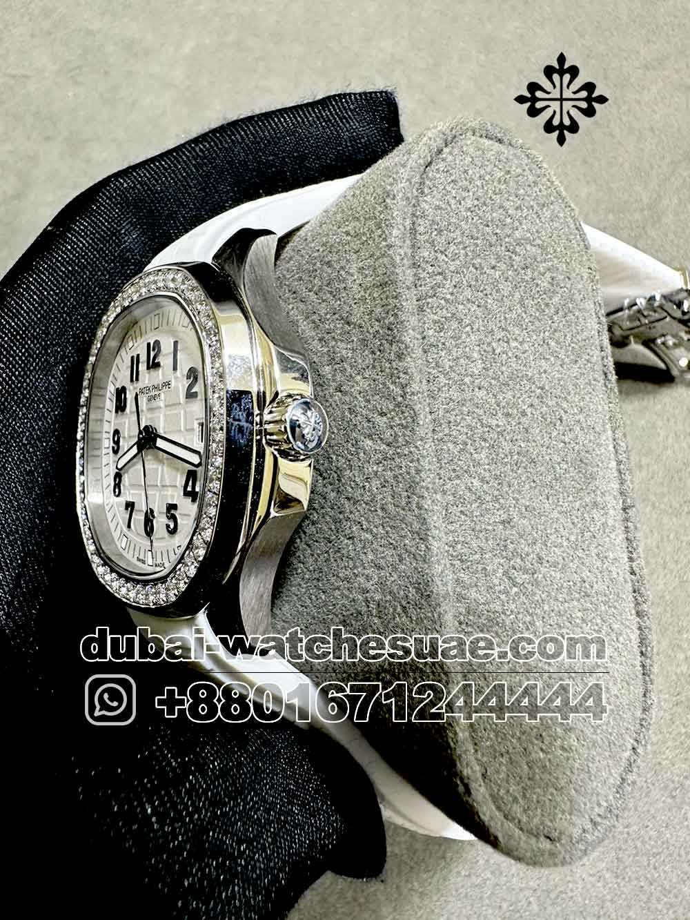 4-c AAA Patek Philippe 5268/200R-001 Silver Bezel With Zircon Stone and White Dial