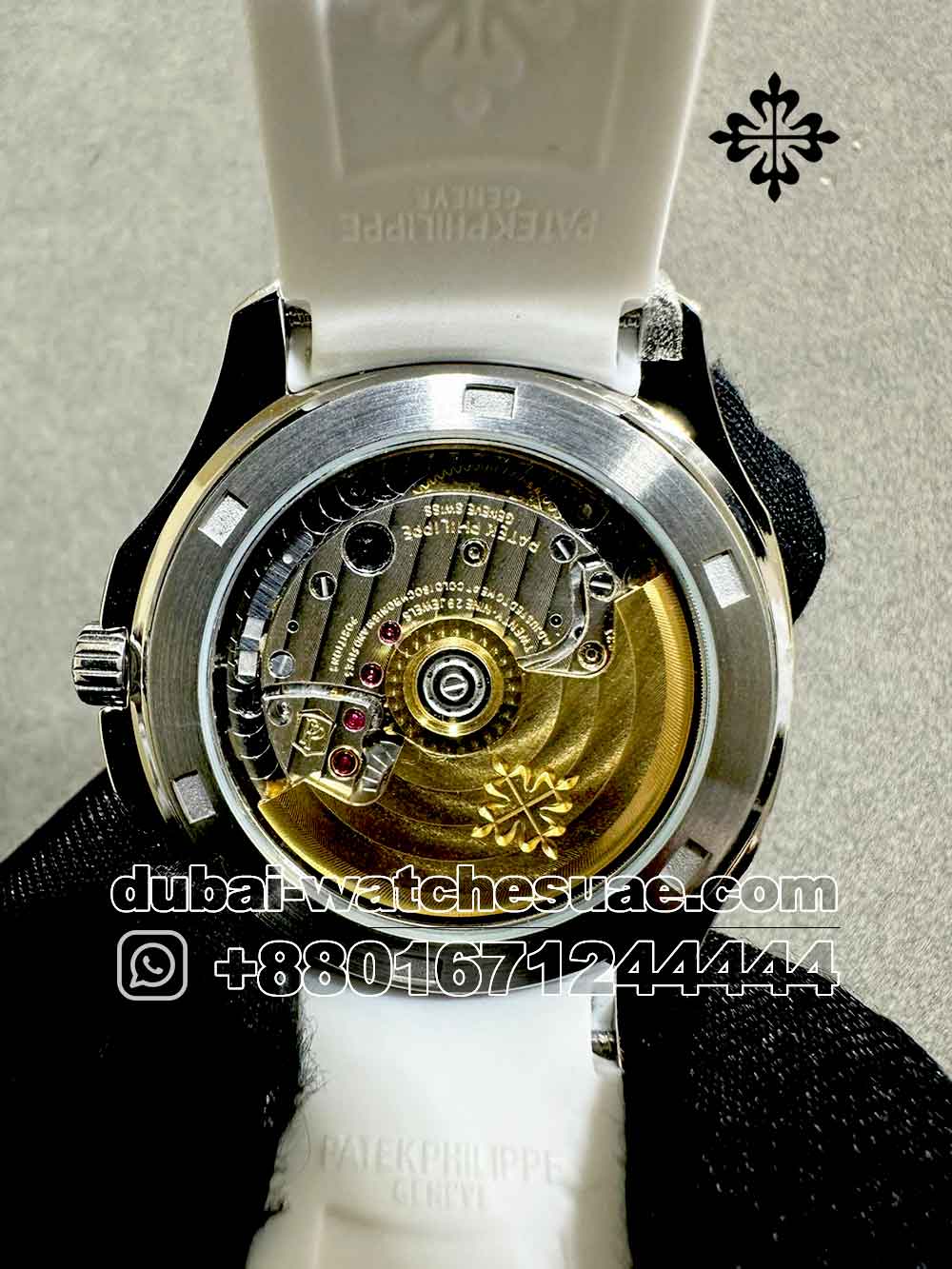 4-d Superclone Patek Philippe 5268/200R-001 Silver Bezel With Zircon Stone and White Dial