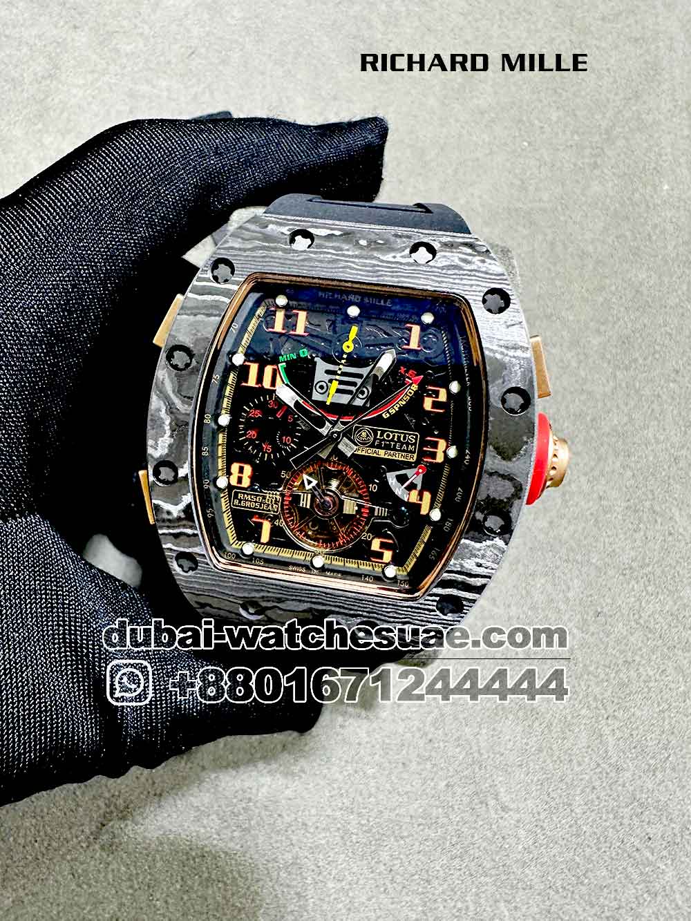 5-a Copy Richard Mille 50-01 Romain Grosjean Lotus Black
