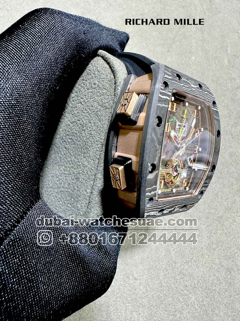 5-b REplica Richard Mille 50-01 Romain Grosjean Lotus Black